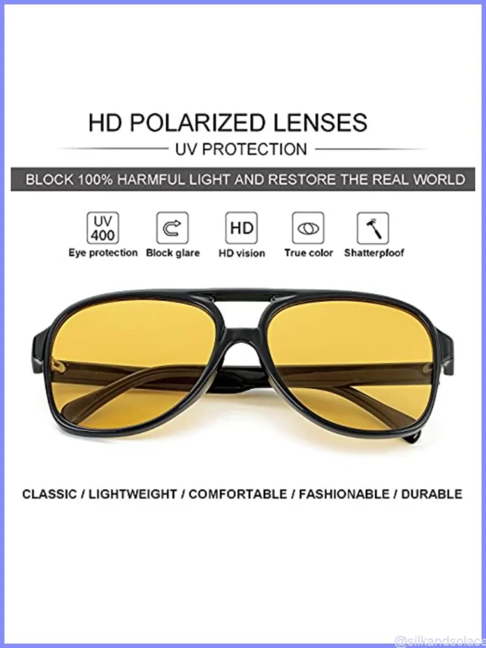 Polarized Aviator Sunglasses UV400 Full Frame Unisex